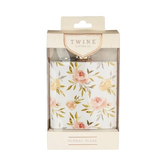 🆕 Twine Bridal Floral 6oz Stainless Steel Flask - Picture 1 of 2